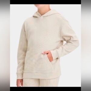 Cat & Jack Unisex Kids Relaxed Fit Pullover Hoodie Sweatshirt Beige Size M 8